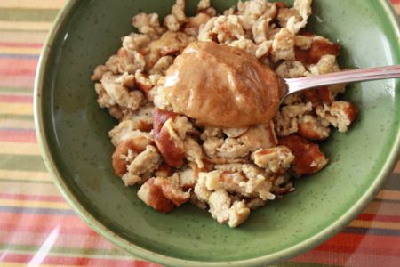 banane et oeuf brouillé