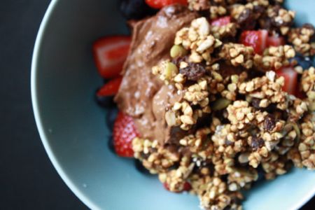 grawnola et pouding au cacao