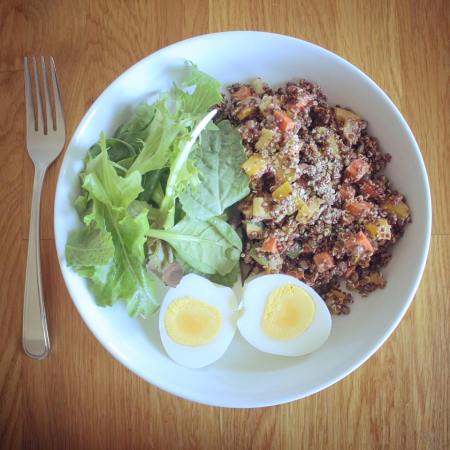 salade de quinoa et oeuf