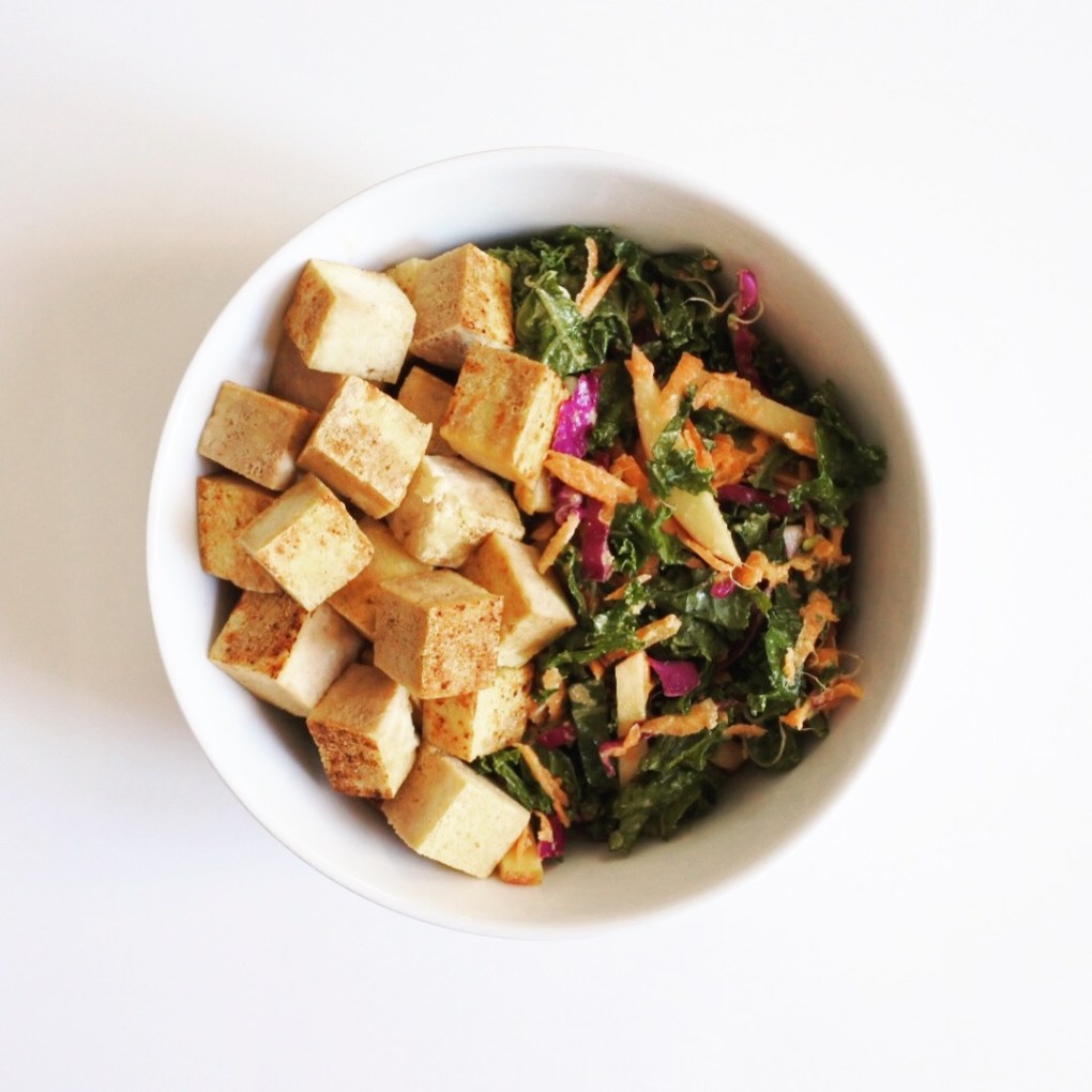 salade kale tofu